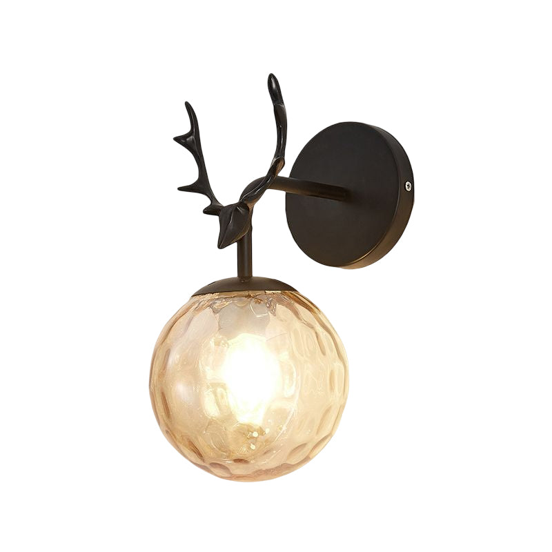 Contemporary Style Ball Wall Mounted Lamps Glass 1 Light Wall Light Sconce