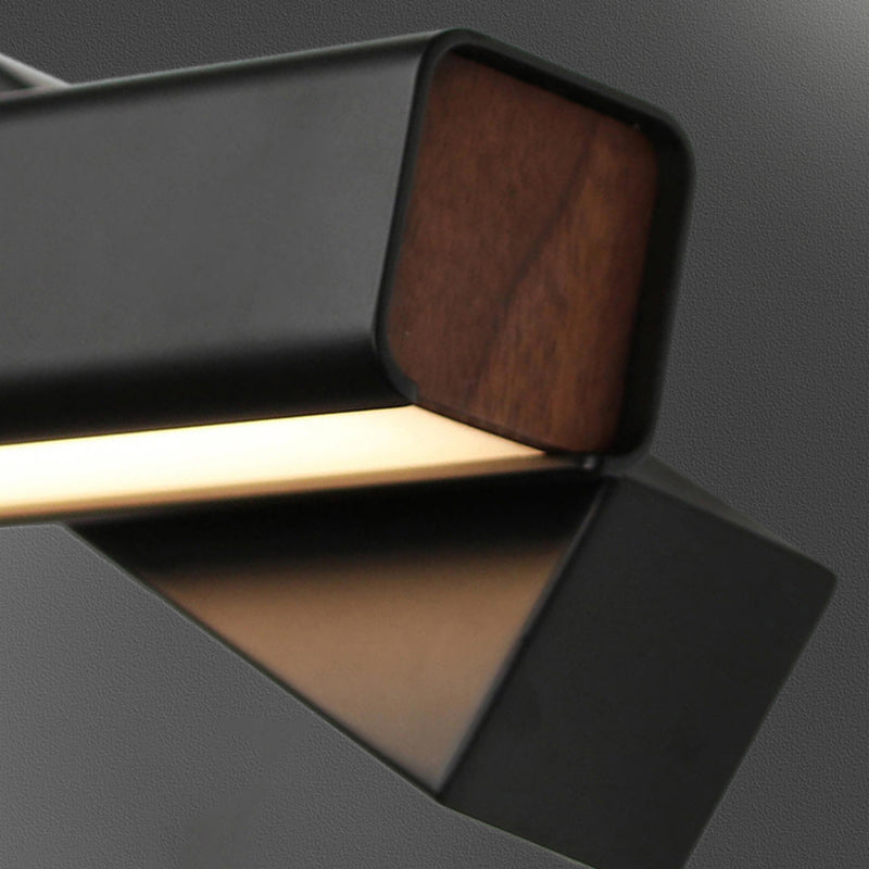 Rectangle Shape Metal Wall Lighting Idea Modern Style 1 Light Wall Light Fixture