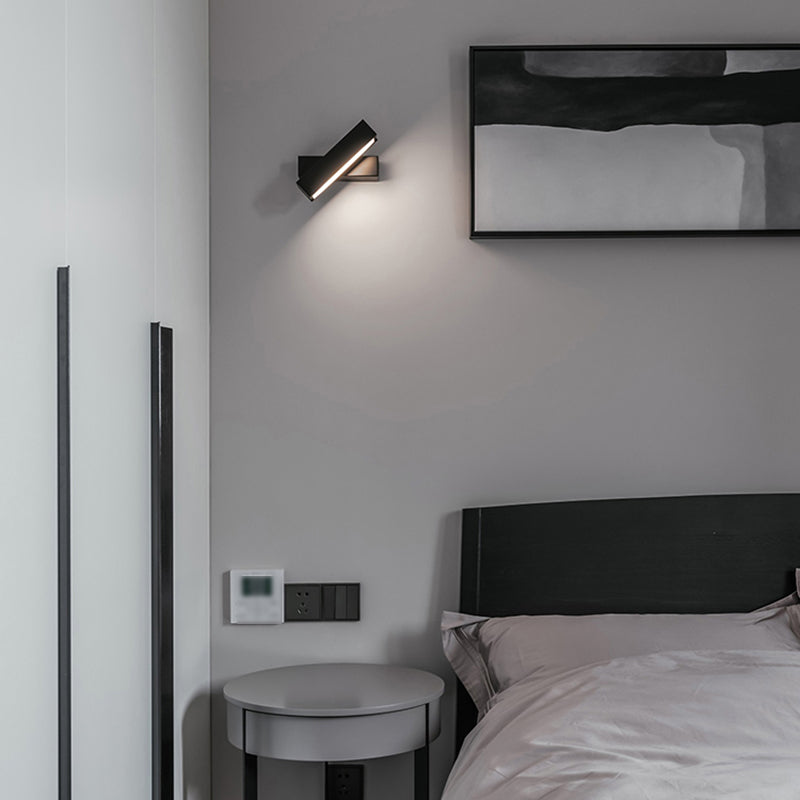 Rectangle Shape Metal Wall Lighting Idea Modern Style 1 Light Wall Light Fixture