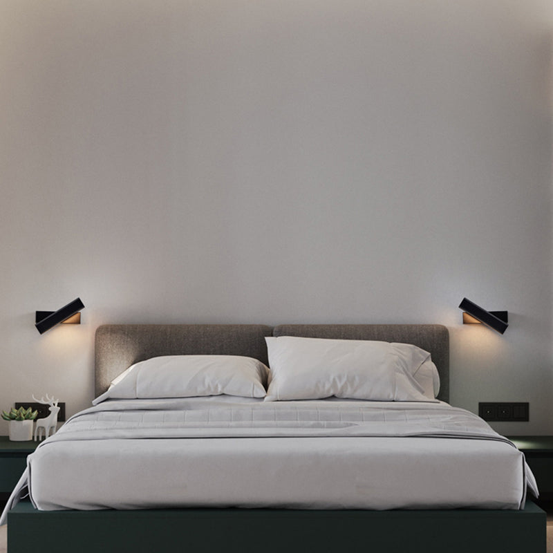 Rectangle Shape Metal Wall Lighting Idea Modern Style 1 Light Wall Light Fixture
