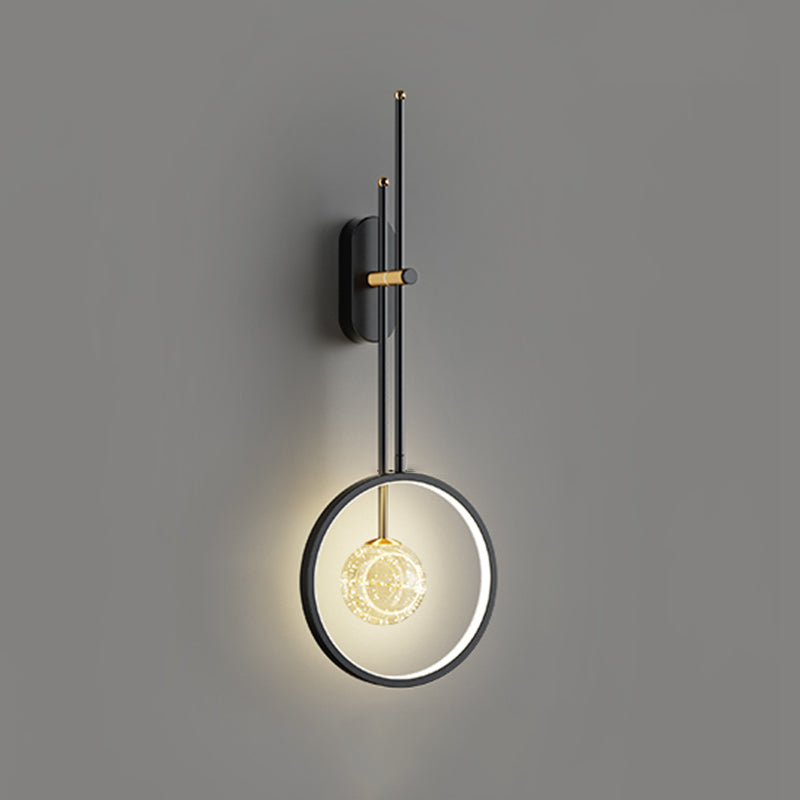 Black Wall Sconce Contemporary Style Wall Light Sconces Metal for Bedroom
