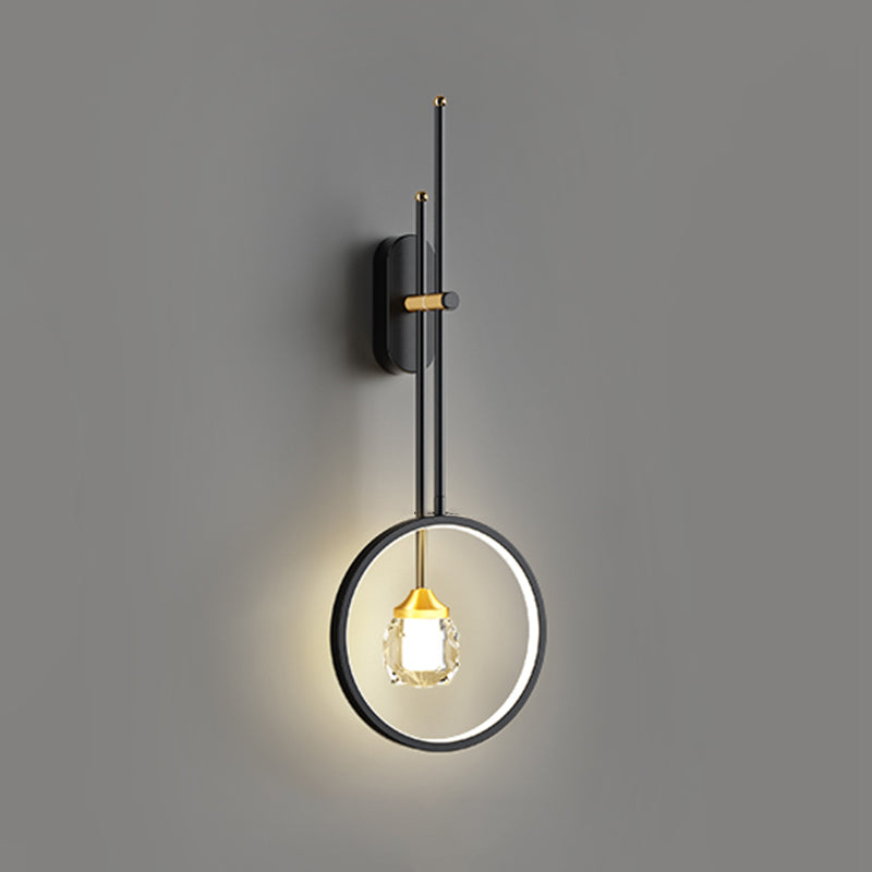 Black Wall Sconce Contemporary Style Wall Light Sconces Metal for Bedroom