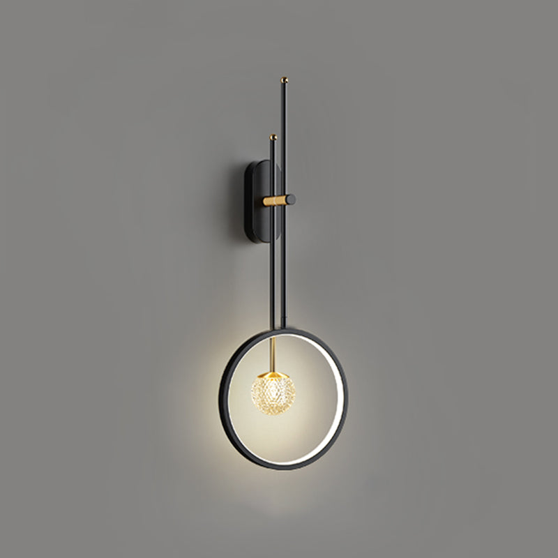 Black Wall Sconce Contemporary Style Wall Light Sconces Metal for Bedroom