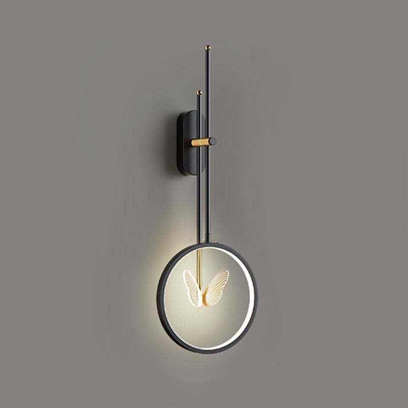 Black Wall Sconce Contemporary Style Wall Light Sconces Metal for Bedroom
