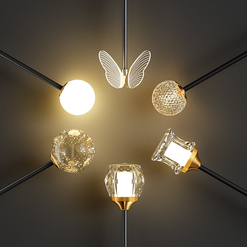 Black Wall Sconce Contemporary Style Wall Light Sconces Metal for Bedroom