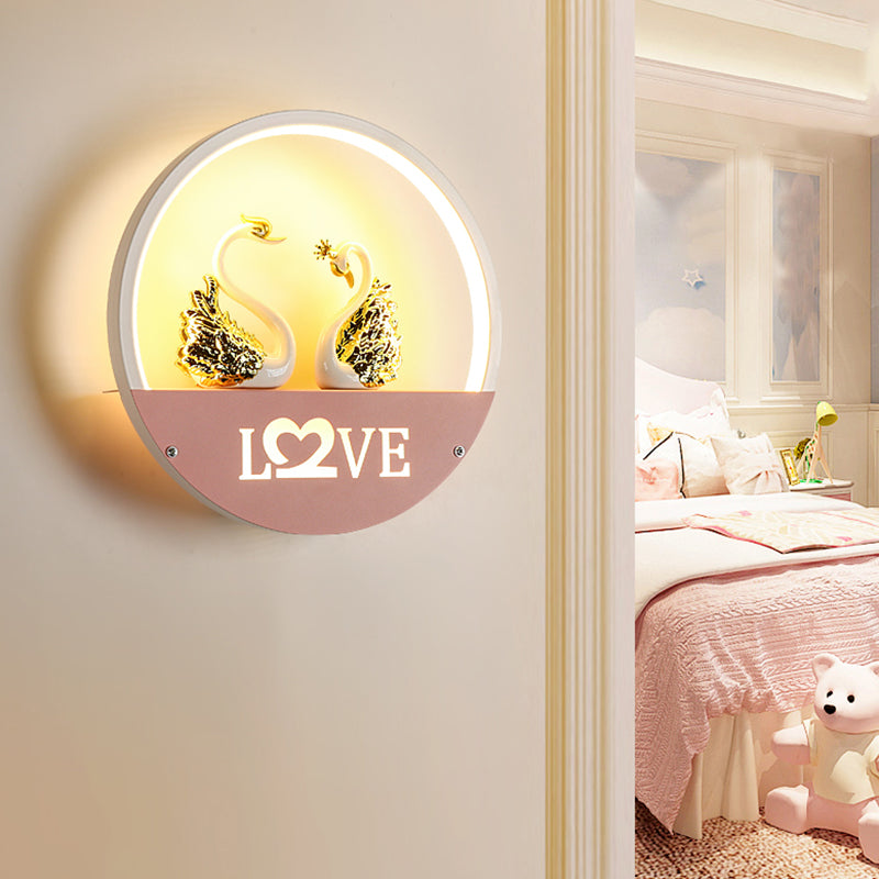 Geometry Shape Metal Wall Lighting Idea Kids Style 1 Light Wall Light Fixture