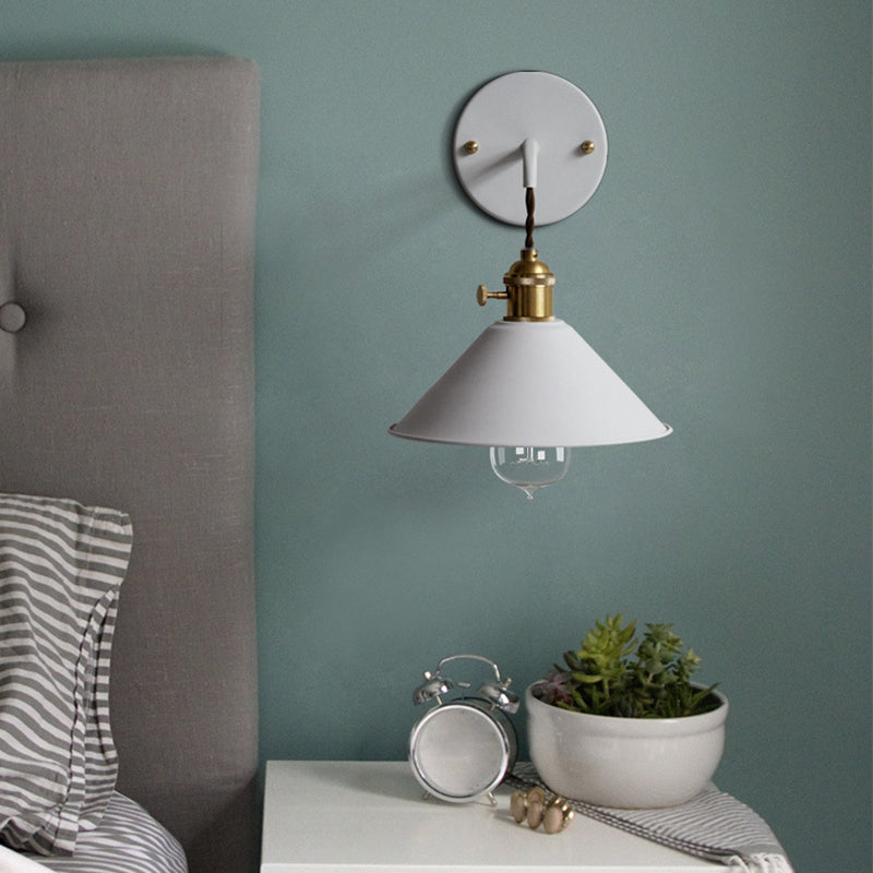 Modern Macaron Sconce Lighting Metal Geometric Wall Lamp for Bedroom