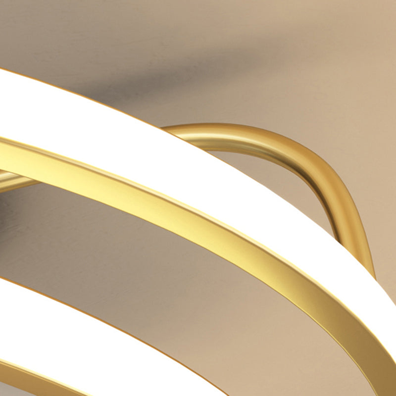 Geometric Shape Metal Ceiling Fans Modern Multi-Lights Ceiling Fan Lamp