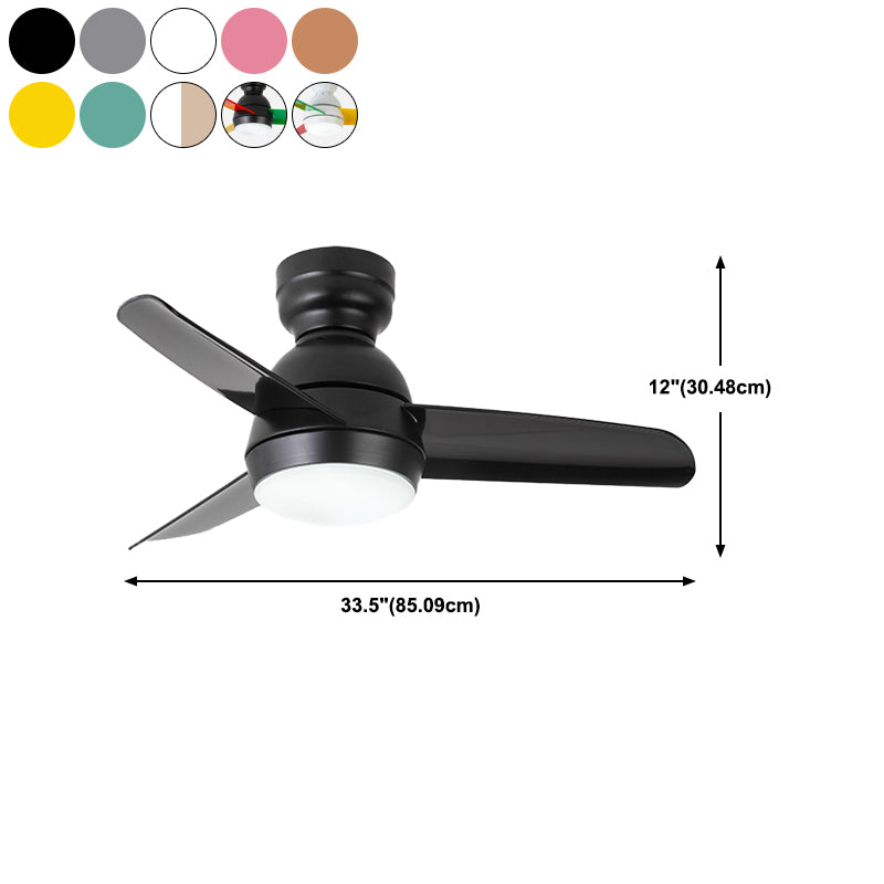 Metal Ceiling Fan Lighting Modern Style 1 Light Ceiling Fan Light for Living Room