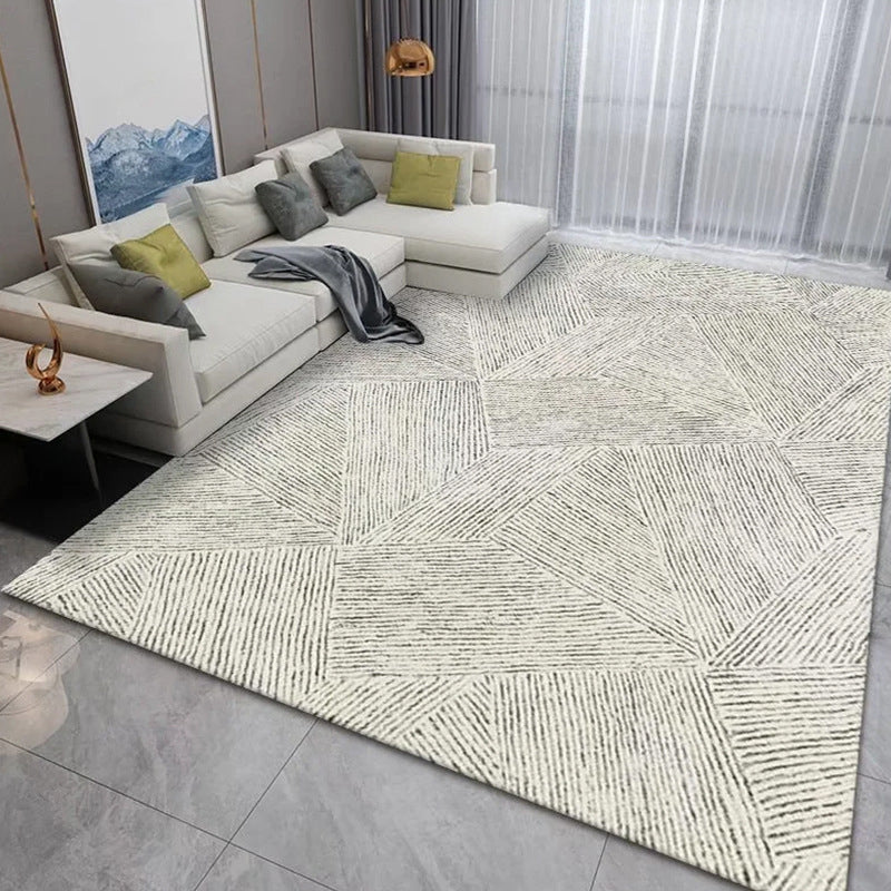 Modern Carpet Polyester Geometric Print Area Rug Stain Resistant Rug for Living Room