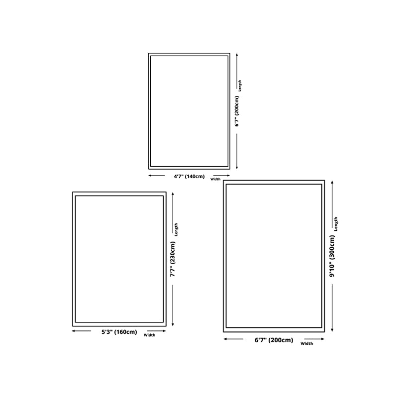 Modern Carpet Polyester Geometric Print Area Rug Stain Resistant Rug for Living Room