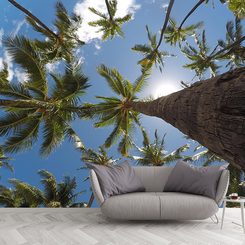 Vintage Wall Mural Tropical Plant Leaf Pattern Living Room Wall Mural