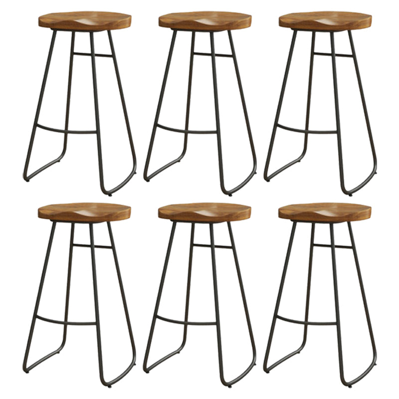 Contemporary Solid Wood Barstool Restaurant Bar Stool with Pedal