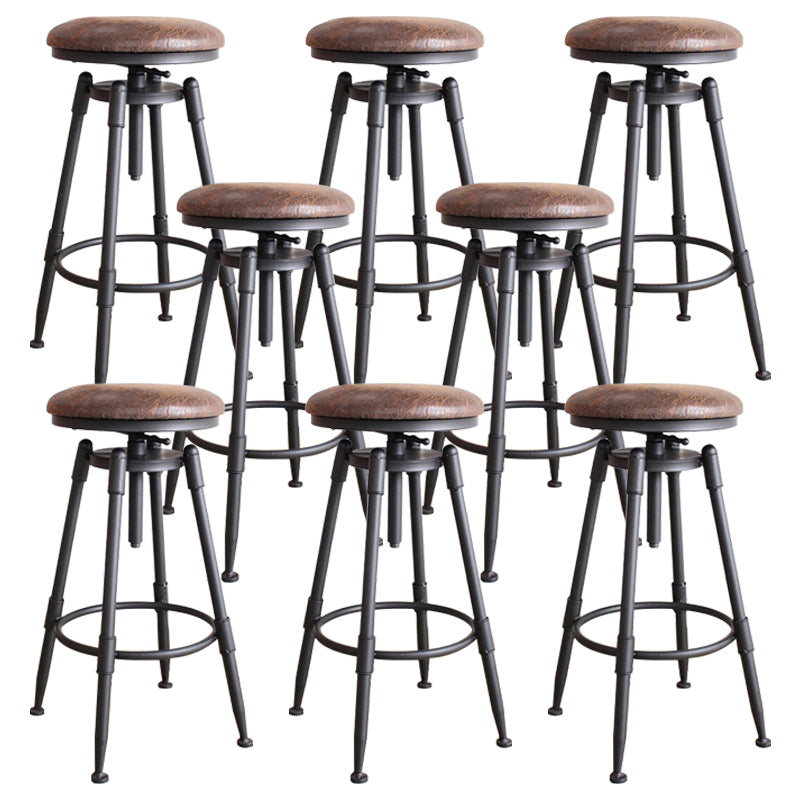 Rotating Barstool Industrial Style 4 Legs Bar Stool for Dining Room