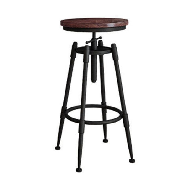 Rotating Barstool Industrial Style 4 Legs Bar Stool for Dining Room