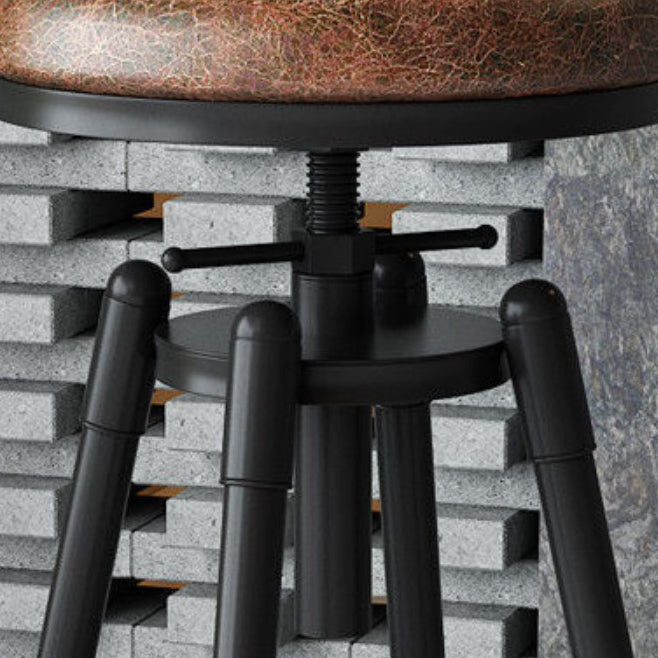 Rotating Barstool Industrial Style 4 Legs Bar Stool for Dining Room