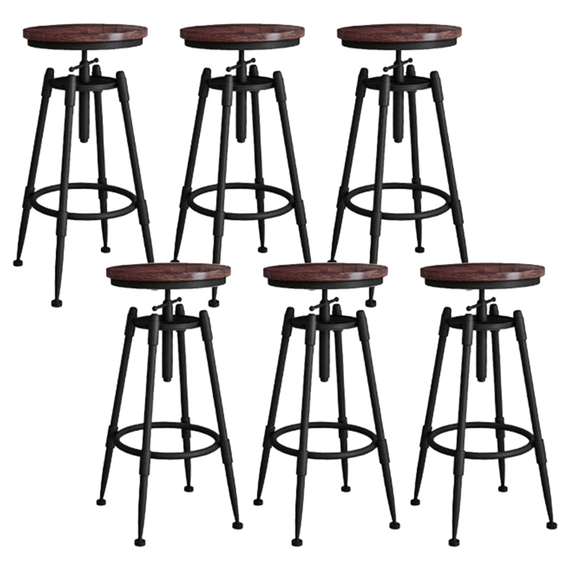 Rotating Barstool Industrial Style 4 Legs Bar Stool for Dining Room