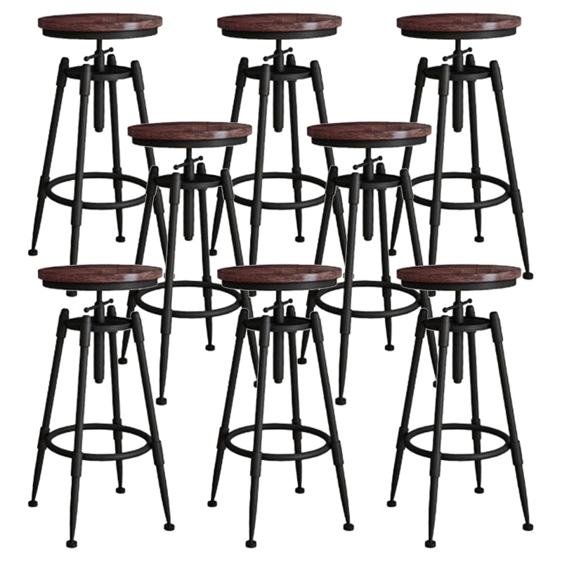 Rotating Barstool Industrial Style 4 Legs Bar Stool for Dining Room