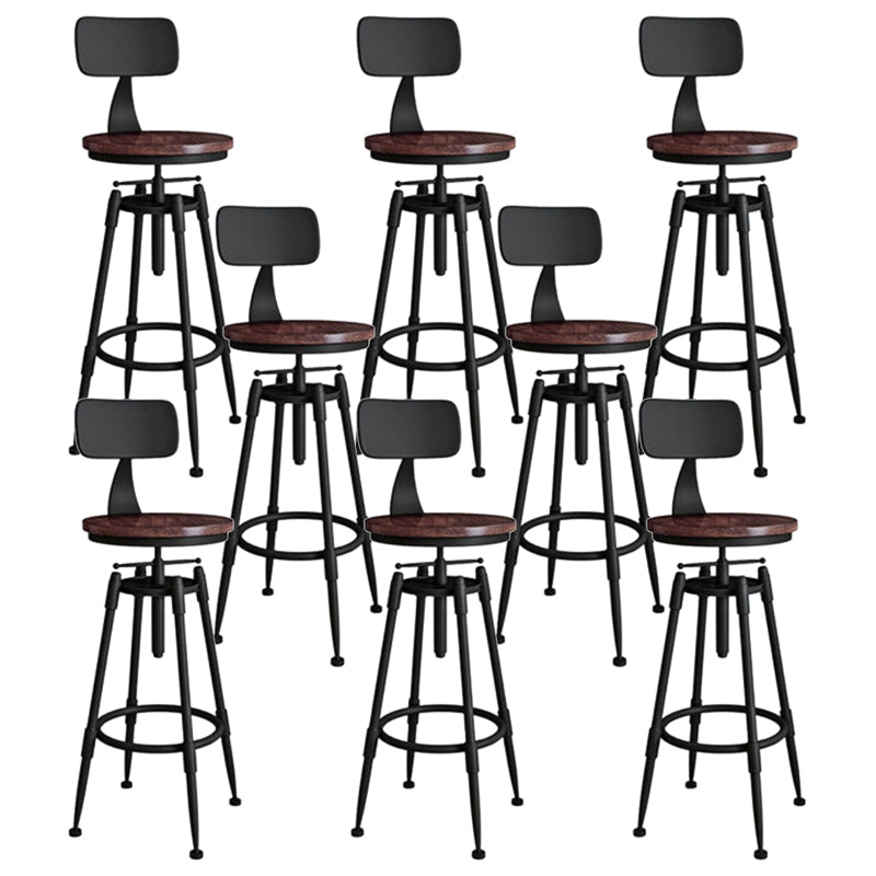 Rotating Barstool Industrial Style 4 Legs Bar Stool for Dining Room