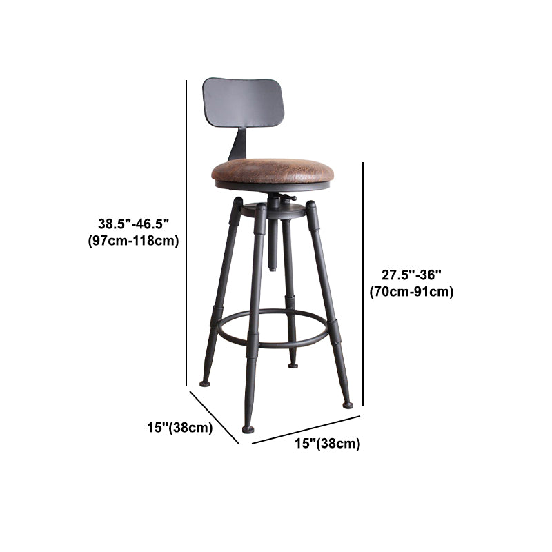 Rotating Barstool Industrial Style 4 Legs Bar Stool for Dining Room