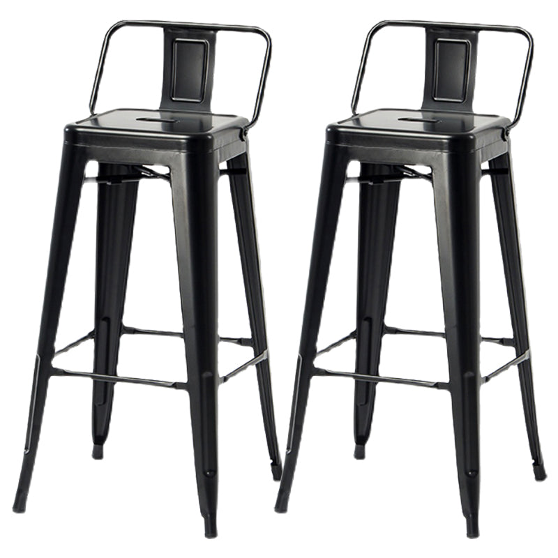 Industrial Style Armless Barstool Iron Frame Counter Stools for Cafe