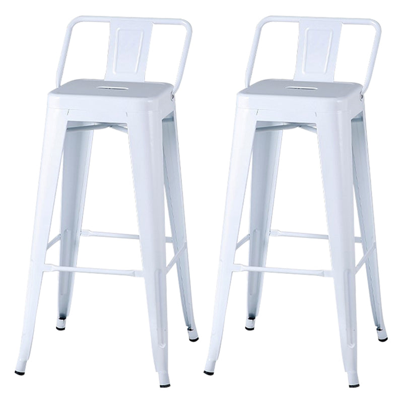 Industrial Style Armless Barstool Iron Frame Counter Stools for Cafe