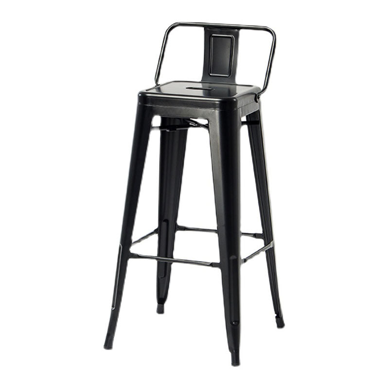 Industrial Style Armless Barstool Iron Frame Counter Stools for Cafe