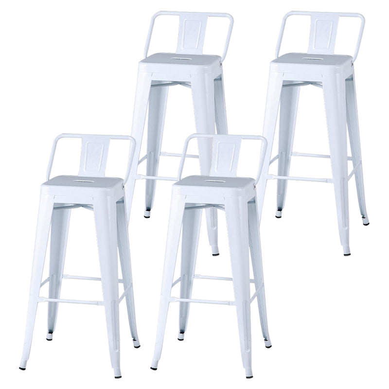 Industrial Style Armless Barstool Iron Frame Counter Stools for Cafe