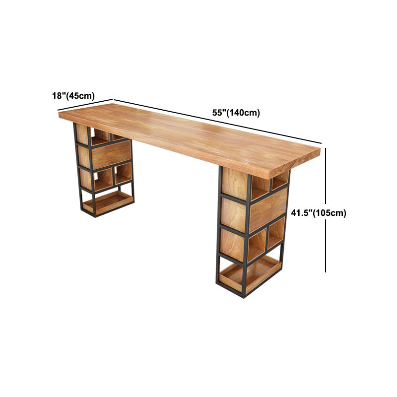 1/4 Piece Solid Wood Pub Set Modern Natural Home Bar Table Set