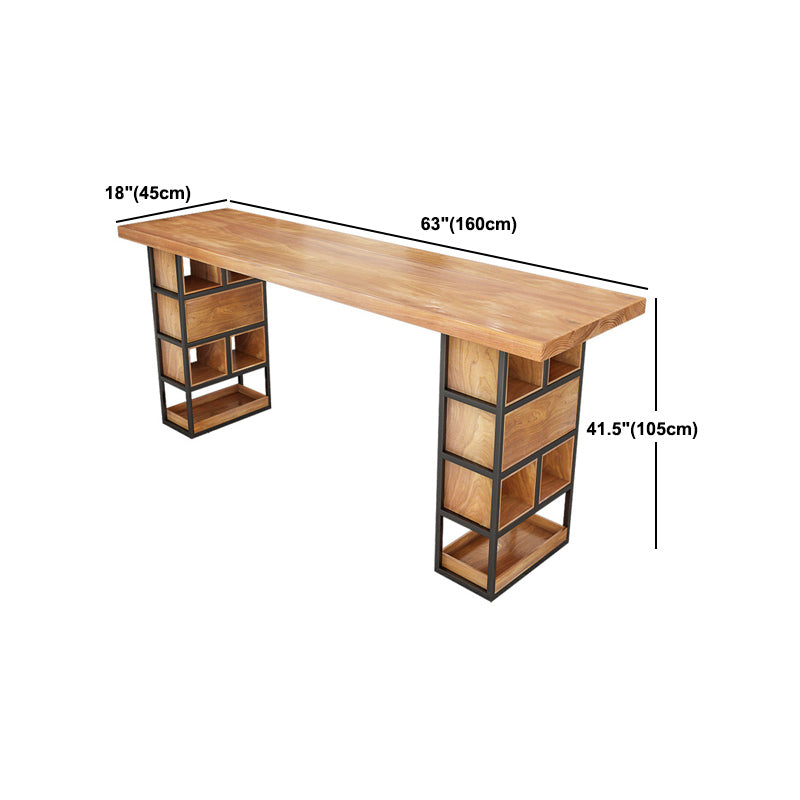 1/4 Piece Solid Wood Pub Set Modern Natural Home Bar Table Set