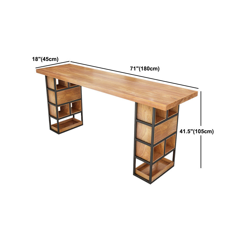 1/4 Piece Solid Wood Pub Set Modern Natural Home Bar Table Set