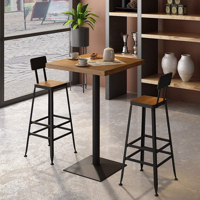 1/2/3/5 Piece Industrial Bar Set Matte Finish Solid Wood Pub Dining Set