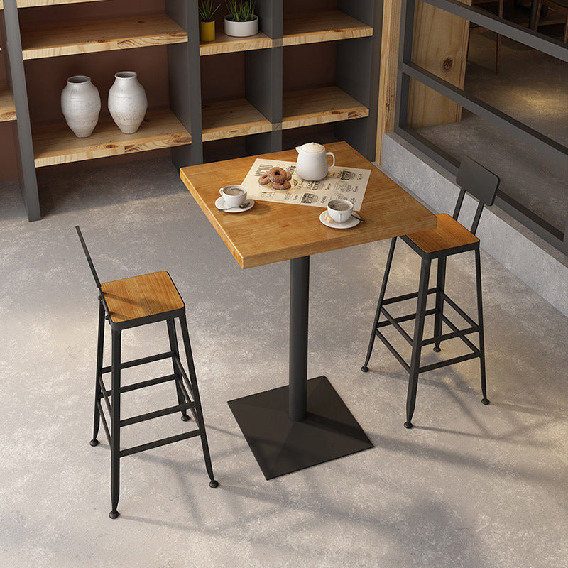 1/2/3/5 Piece Industrial Bar Set Matte Finish Solid Wood Pub Dining Set