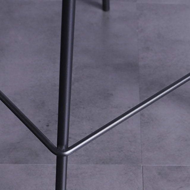 Modern 1/4 Pieces Bar Table Set Rectangle Stone Counter Table with Backrest Stools