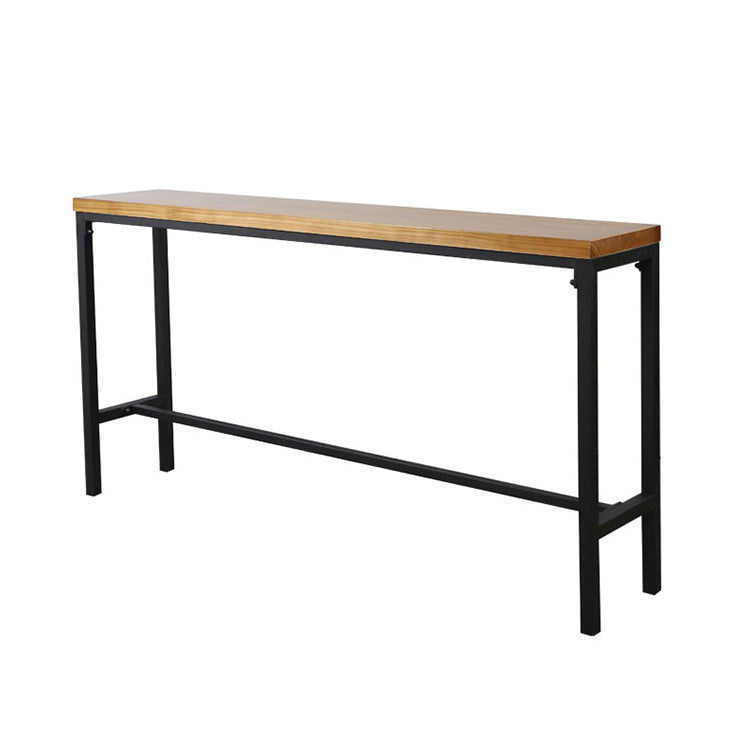 Industrial 1/4/6 Pieces Bar Table Set Rectangle Pine Wood Counter Table with High Stools