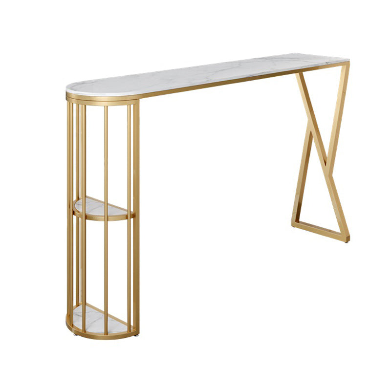 Traditional Luxury Bar Table Set 1/3 Pieces Counter Set with Gold Base