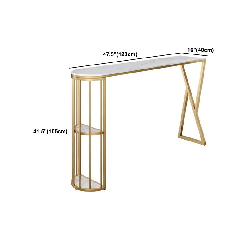 Traditional Luxury Bar Table Set 1/3 Pieces Counter Set with Gold Base