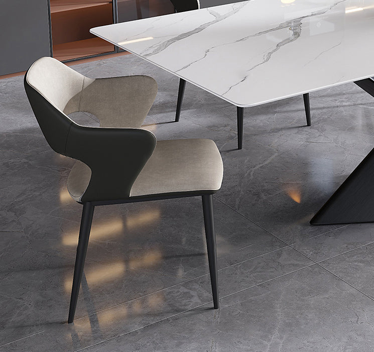 Contemporary Style Sintered Stone Dining Rectangle Table Set 1/4/5/7 Pieces Dining Set