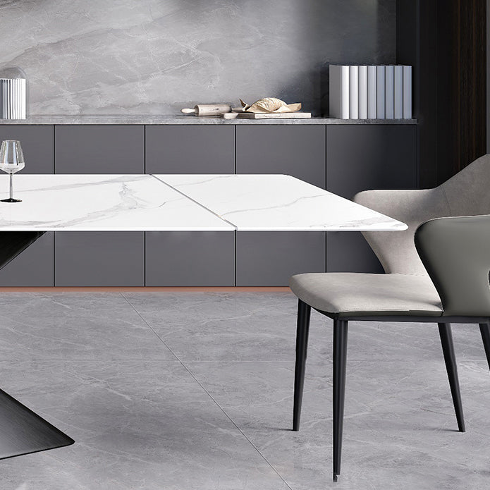 Contemporary Style Sintered Stone Dining Rectangle Table Set 1/4/5/7 Pieces Dining Set