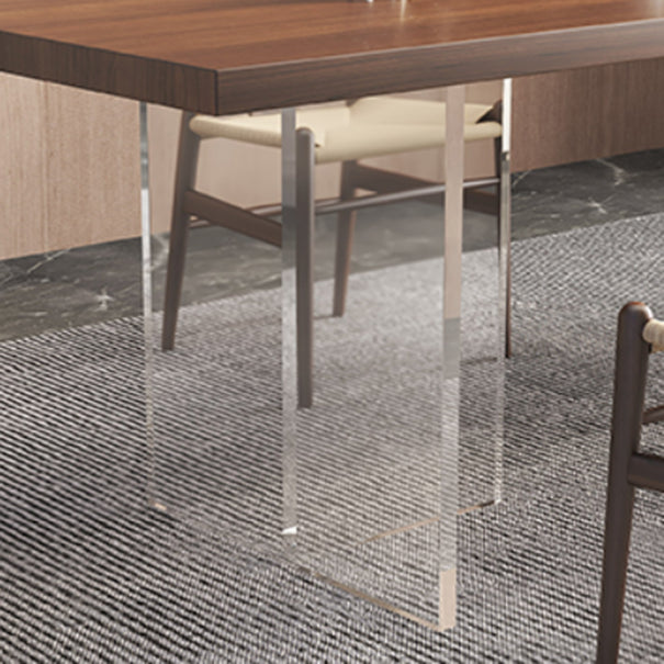 Modern 1/6 Pieces Dining Set Rectangle Pine Wood Dining Table for Dining Room