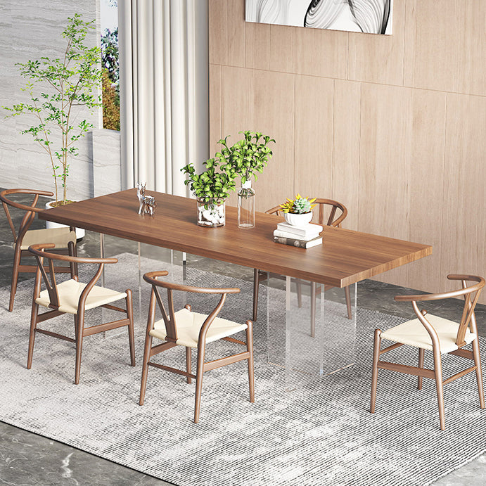 Modern 1/6 Pieces Dining Set Rectangle Pine Wood Dining Table for Dining Room