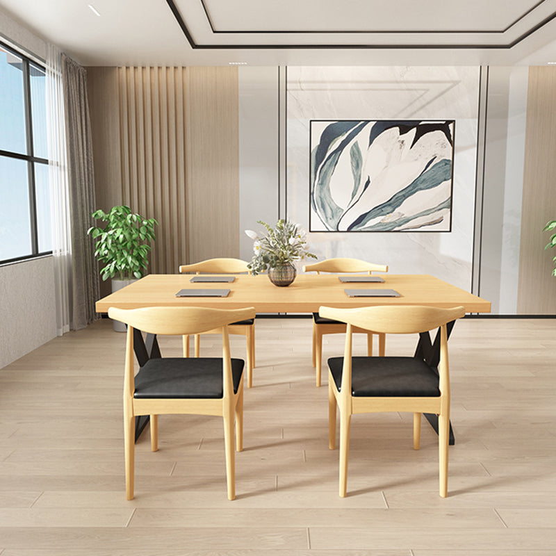 Industrial Pine Dining Room Set 1/4/5 Pieces Rectangle Dining Table Set
