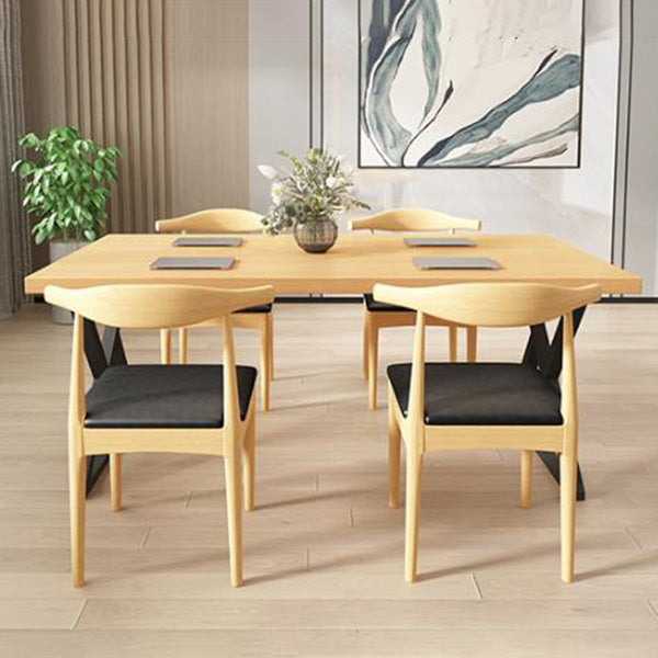 Industrial Pine Dining Room Set 1/4/5 Pieces Rectangle Dining Table Set
