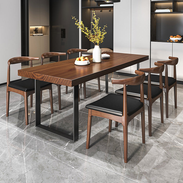 Solid Wood Dinette Set 1/2/7 Pieces Industrial Rectangle Dining Table Set