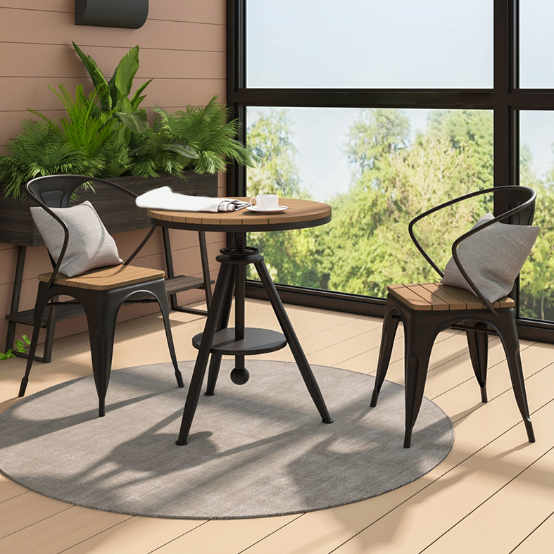 Modern 1/2/3 Pieces Dining Set Round Wood Dining Table for Balcony