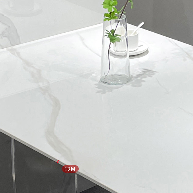 Contemporary Style Sintered Stone Dining Rectangle Table Set 1/4/5/6 Pieces Dining Set