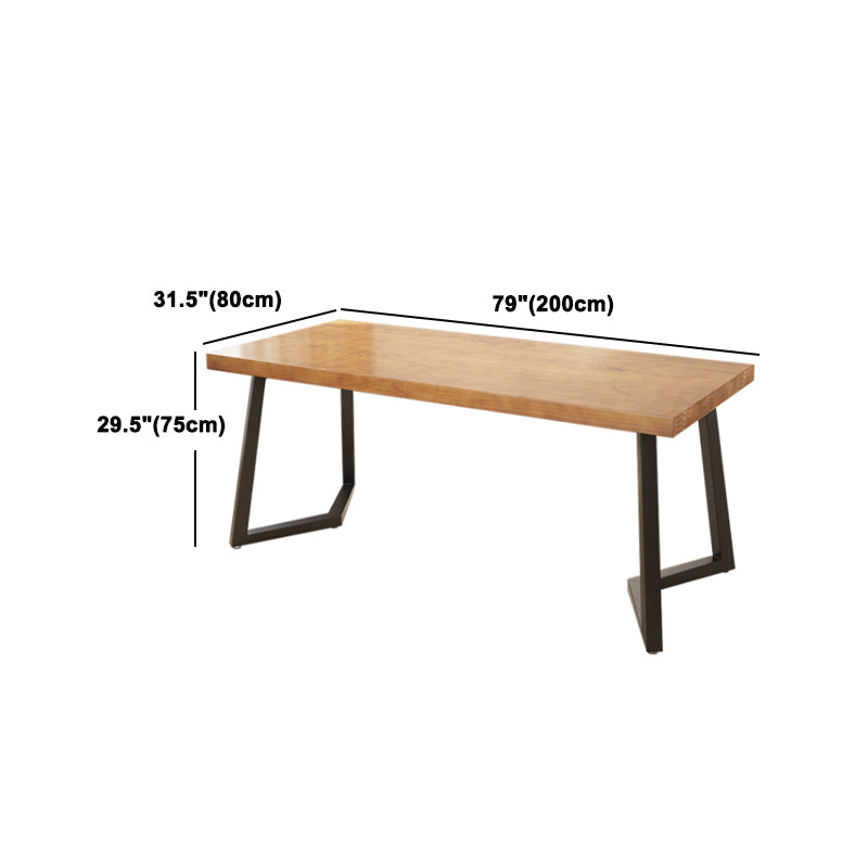 Solid Wood Rectangle Dinette Set 1/2/5/7 Pieces Industrial Dining Table Set in Natural