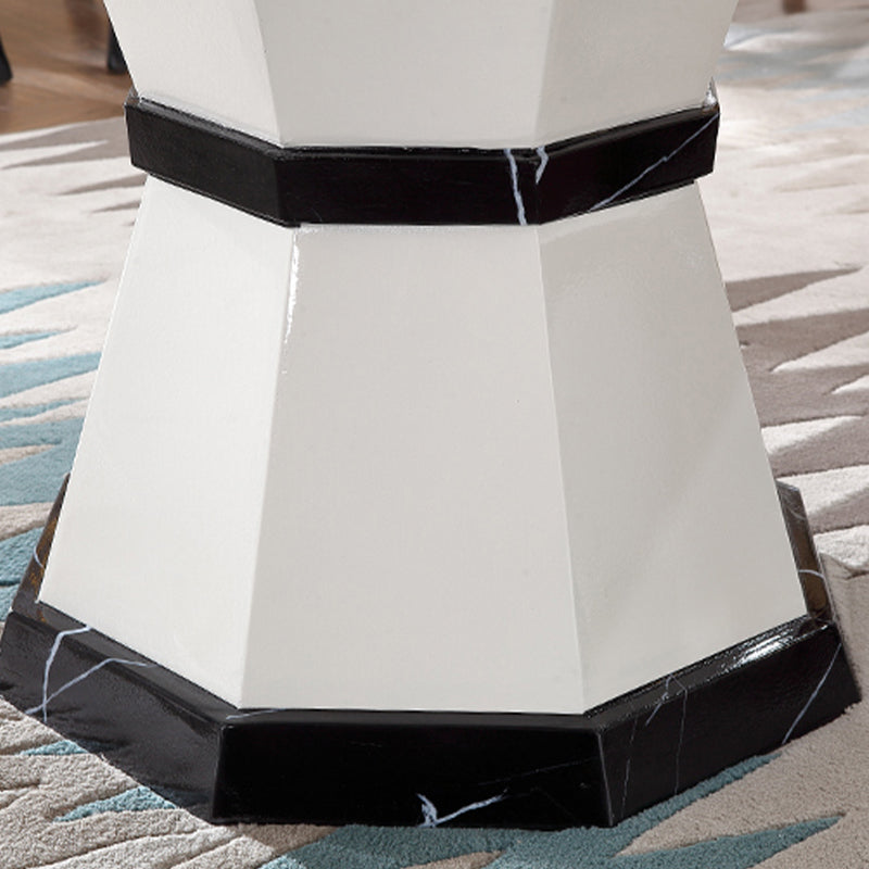 Round Pedestal Dining Site Table Marble Tripod Base Dining Room Collection With Turntable