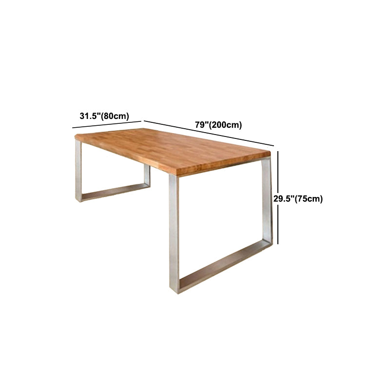 Rectangle Luxury Dining Table Fixed Table with Double Pedestal