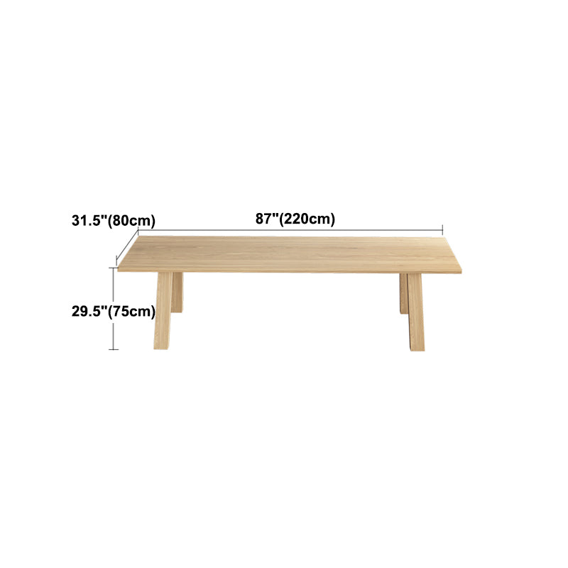 Rectangle Dining Table Solid Wood Dining Table with 4 Legs for Kitchen